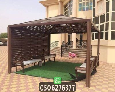 برجولات خشب للحدائق